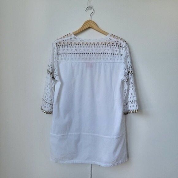 Tory BURCH white embellished tunic - Picture 10 of 14